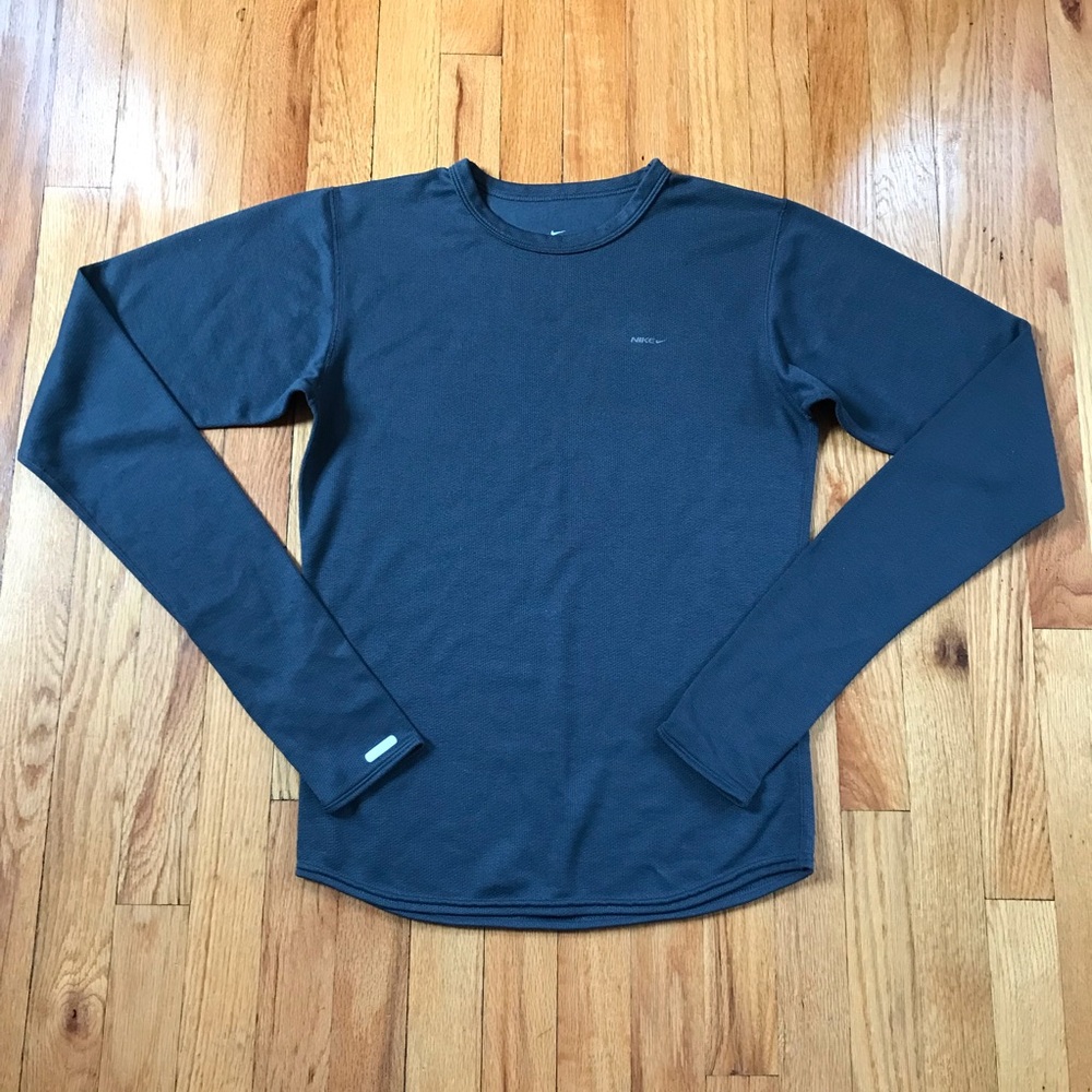 Nike Women's Dark Gray Long Sleeve Baselayer Shirt Small